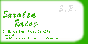 sarolta raisz business card